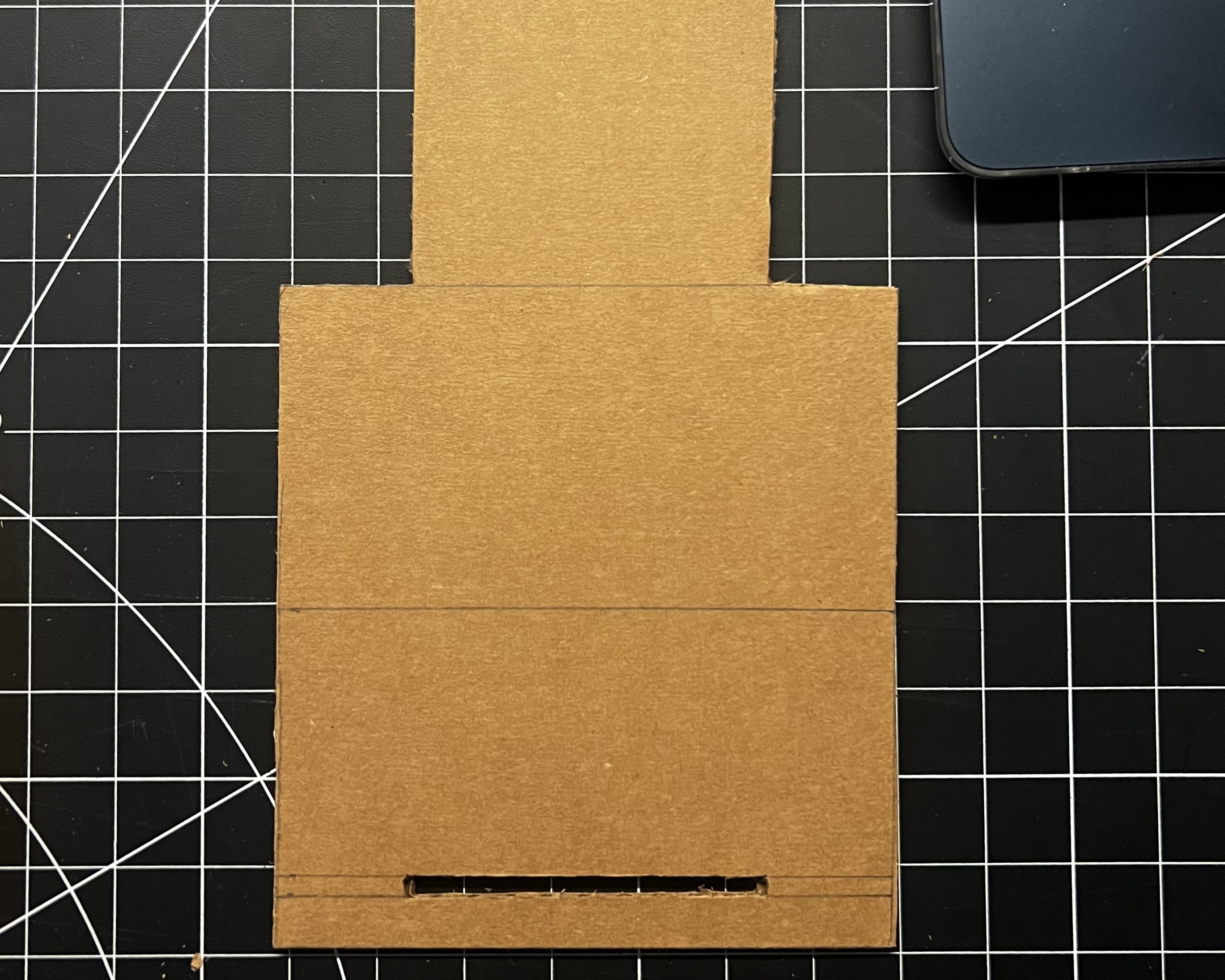 Cutting out the template